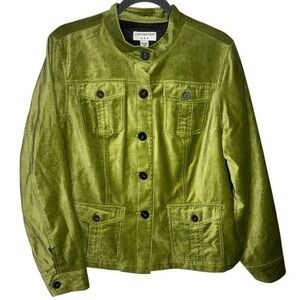 Covington Women's Green Jacket Velvet Size XL
